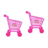 Toyvian 3 Pcs Simulation Panier Maquillage Jouets Bébé Chariot Roulant Accessoires De Table Cerveau Jouet Mini Chariot Simulé