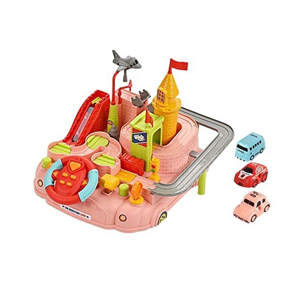 MagiDeal Ensemble de Jeu de Voiture Jouet 6 paramètres de Jeu daventure de Voiture Jouets pour léducation précoce pour Les 