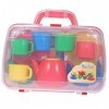 Toyvian 1 Set Jouets pour Enfants Service À Thé pour Enfants Jouets De Bureau Enfants Mini Jouets en Plastique Rouge Adorable