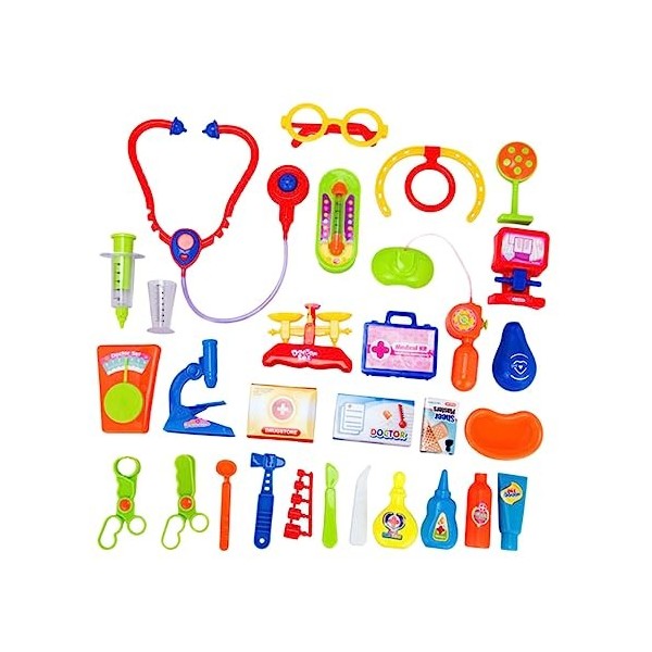 Toyvian 2Pcs Kits pour Enfants Kit DOutils pour Tout-Petits Jouets pour Tout-Petits Médecin Faire Semblant De des Jouets Jou