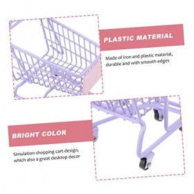 Ciieeo 3 Pièces Mini Panier Pour Mini Panier Wagoner Poussette Pour Jeux DArcade Machines Pour La Maison En Plastique Panier