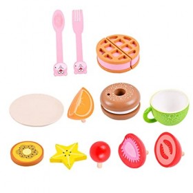 Toyvian 1 Jeu Jeu De Simulation De Thé Laprès-midi Mini-théière Jouets De Beignet Jouets De Fruits Mini-Jouets Jouets Intera