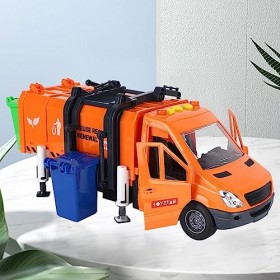HEEPDD Voiture Jouet de Camion à Ordures, Voiture Jouet dassainissement de Fabrication Soignée, Diverses Méthodes de Jeu, Co