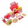 TOYANDONA 1 Set Hamburger Frites Combo Simulation Fille Jouets pour Tout-Petits Jouets De La Nativité pour Enfants Jeu De Rôl