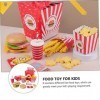 TOYANDONA 1 Set Hamburger Frites Combo Simulation Fille Jouets pour Tout-Petits Jouets De La Nativité pour Enfants Jeu De Rôl