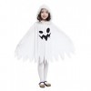 QDC Costume dHalloween pour enfant - Cape de fantôme drôle avec capuche - Manteau de cosplay pour Halloween, carnaval - Tail