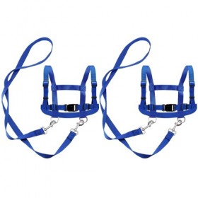 Lot de 2 harnais pour cheval - Bleu - Pour jouer - Taille réglable - Pour garçons et filles - Jeu de rôle - Pour les amis des
