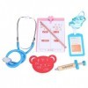 Akozon Jouet Docteur pour Enfant, Children Wooden Educational Funny Pretend Play Real Jeu Dimitation Set Outils Médical Dégu