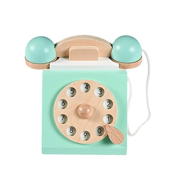 Basii 2 Pcs Jouet téléphone bébé - téléphone Rotatif rétro,Téléphone pour Les Tout-Petits Parent-Enfant Jouet interactif Cade