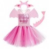 OBEEII Déguisement danimaux Enfant Robe de Léopard/Girafe/Zèbre/Tigre/Vaches Tutu Princesse Cosplay Carnaval Halloween Fêtes