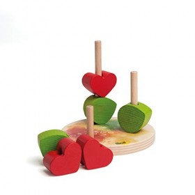 Erzi - 42547 Jeu Empilateur Géométrique avec Thème Fleurs Educatif.