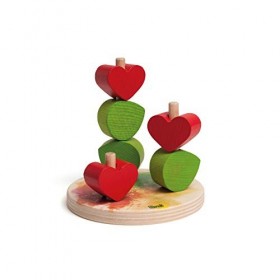 Erzi - 42547 Jeu Empilateur Géométrique avec Thème Fleurs Educatif.