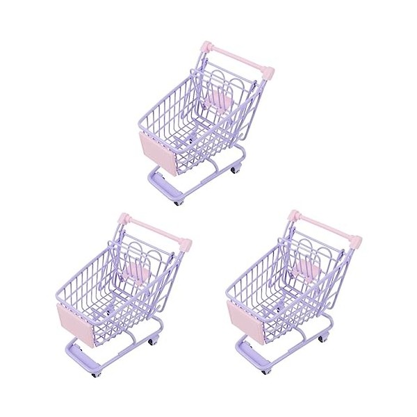 Operitacx 2 Pièces Mini Caddie Jouets Alimentaires Minuscules Jouets De Bureau Jouet pour Tout-Petits Jouets De Bureau Fourgo