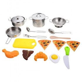 Toyvian 1 Jeu Jouets De Cuisine pour Enfants Jeu De Cuisine Faire Semblant Dustensiles De Cuisine De Chef Jouer à Jouet Enfa