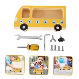 Toyvian Malette Outils 1 Set Écrou Boîte À Outils pour Enfants Jouets en Bois Enfants Jouets Éducatifs Fer Kaki Tout-Petit Bu