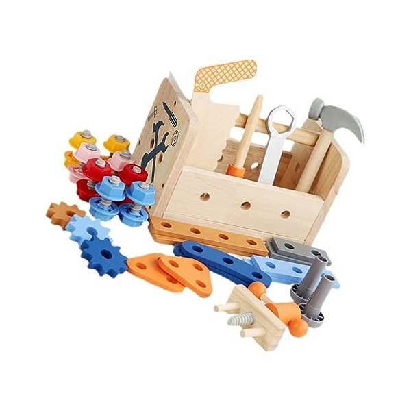 Jouets en bois Ensemble d'outils pour enfants - Kit de boîte à outils pour  enfants en bois Jouets de construction Jeu de rôle pour enfants, enfants  Outils et accessoires de travail du