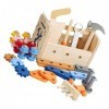 TOYANDONA 1 Jeu Boîte à Outils De Simulation Ensemble Doutils en Bois pour Enfants Jouets Montessori Caisse a Outils Jouet Éd