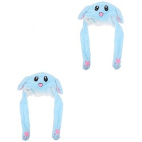 Toyvian 2 Pièces Casquette Airbag Lapin Robes Pour Enfants Bonnet Pour Enfants Chapeaux DAnimaux Chapeau LED Chapeau En Pelu