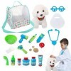 cypreason Jeu pour Animaux Compagnie - Jouets pour Chiots et Docteur - Jeu Docteur pour 3 à 6 Ans avec des Outils Jeu Simulat