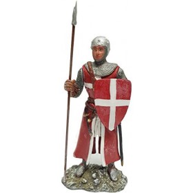 Desconocido Inconnu Chevalier HOSPITALAIRE médiéval Figure Plomb 8 cm