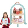 Cipliko Service à thé pour Petites Filles - Jeu en Bois pour Jeu rôle - Accessoires Cuisine Jeu colorés pour Les Tout-Petits,