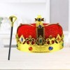 NUOLUX 2Pcs King Crown Et Sceptre Royal King Crowns and Princess Crown Queen Costume Accessoires Habiller Le Jeu de Rôles pou