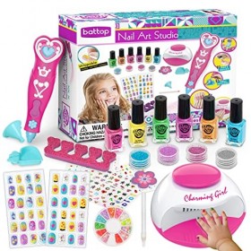 LemonDream Vernis Enfant Cadeau Fille 7 8 9 10 11 12 Ans Kit Manucure Enfant Ongles Enfant Fille Jouet Fille Maquillage pour 