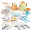 Dreamon Accessoire Cuisine Enfant, 26 Pièces Cuisine Enfant Ensemble, Jouet Casseroles et Poêles Diverses Façons de Jouer, Di