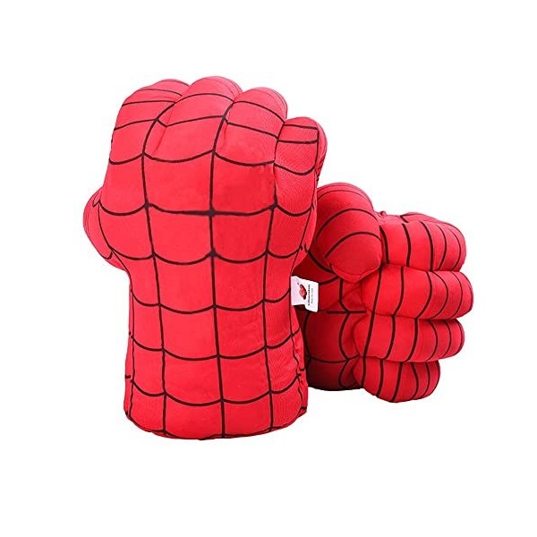 DDGOJUME Gant de Superhero, Enfants Gants de Peluche Doux Main Super Héros Poing Jouet, Superhero pour garçon Fille Noël Hall