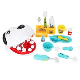 Kit de Jouet de Dentiste pour Chien de Compagnie, Jeu de Rôle de Jeu de Rôle de Docteur, Jouet de Dent Tirée avec des Outils,
