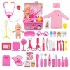 BelleStyle kit de Médecin Jouets, 43 Pièces Docteur Jouet Enfant, Déguisement de Docteur Rôle Jouets du Docteur pour Fille Ga