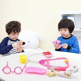 BelleStyle kit de Médecin Jouets, 43 Pièces Docteur Jouet Enfant, Déguisement de Docteur Rôle Jouets du Docteur pour Fille Ga