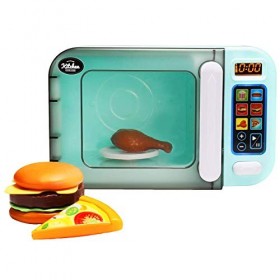 infunbebe Enfants Jeu Jouet Cuisine Super Chef Mon Premier Four Micro-Ondes Réplique avec Lumière et Sons