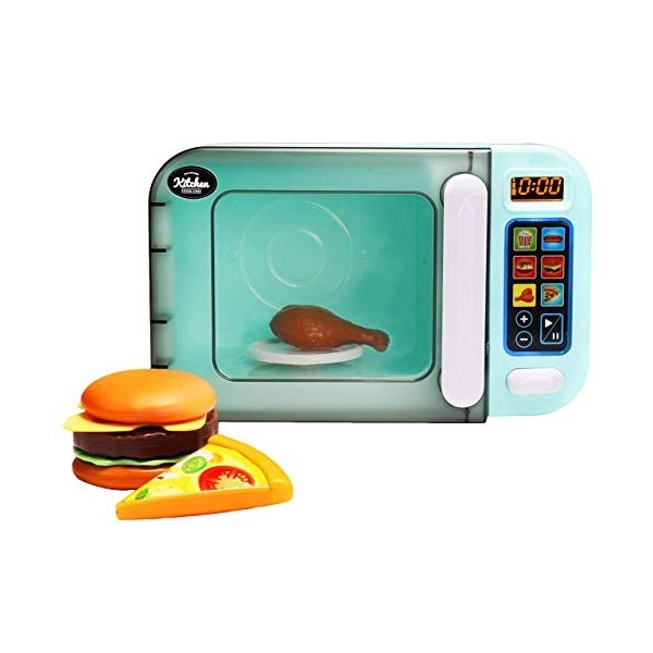 infunbebe Enfants Jeu Jouet Cuisine Super Chef Mon Premier Four Micro-Ondes Réplique avec Lumière et Sons