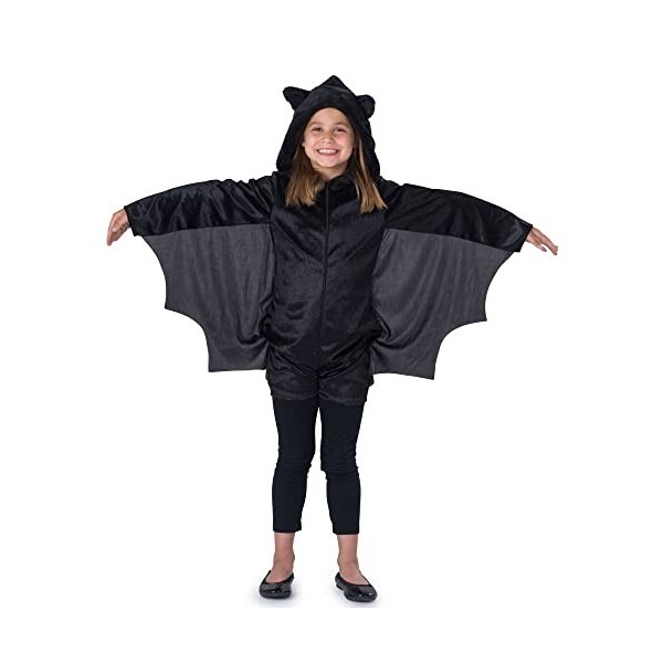 Dress Up America Costume de Chauve-Souris pour Enfants - Combinaison de Chauve-Souris Noire pour Filles avec Ailes - Idéal po