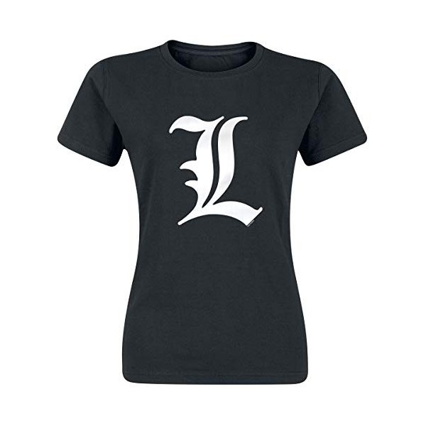 ABYstyle - ABYTEX021 - Death Note - Déguisements et Imitations - T-Shirt Basic Femme L Tribute Black