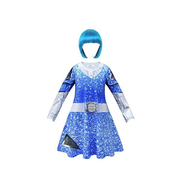 Zombies 3 Cosplay Costumes pour enfants, Anime Figure Addison Alien Cosplay Costume Girls Dress Up Outfits pour Halloween Car