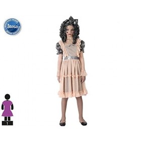 Atosa-65853 Halloween Déguisement Poupée Porcelaine, Femme, 65853, Blanc, 5-6 Ans