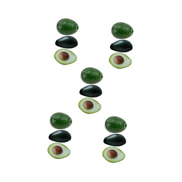 Garneck 12 Pièces Imitation Avocat Avocat Artificiel Accessoire Avocat Fruit Avocat Mini Décor Mini pour Enfants Simulation A