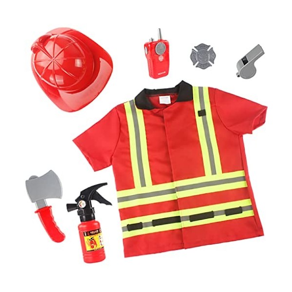 lopituwe 1 Ensemble Costumes pour Enfants Outils de Pompier Accessoires de Jeu de rôle intéressant Jouet Maison approvisionne