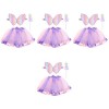 TOYANDONA 2 Ensembles Fée de Tenues de Jeu Aile Cosplay Fête Enfants Halloween Robe Petite Princesse Costume Volant pour Vaca