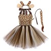 Filles Animal Costume de Cosplay Princesse Fantaisie Halloween Habiller Chat Mouton Singe Lion Renard Robe Robe en Tulle avec