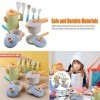 LIBOOI Ensemble de jouets de cuisine pour jeu de rôle - Batterie de cuisine et poêle - Accessoires de cuisine - Cadeau pour e