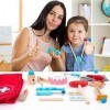 raspbery Docteur, Jouets Jeu Dentiste pour Enfants, Jeu Docteur médical, Jouets doutils Dentiste en Bois pour Tout-Petits, g