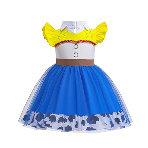 Lito Angels Deguisement Robe Jessie pour Bebe Fille, Anniversaire Fete Carnaval Costume Coton Casual Ete, Taille 6-12 mois é