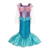 Lito Angels Deguisement Robe Sirene Princesse Ariel pour Enfant Fille Taille 3-4 ans, Violet Bleu