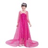 Lito Angels Deguisement Robes à Paillettes Reine des Neiges Costume Princesse Elsa avec Cape de Train et Accessoires Enfant F