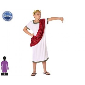 Atosa-60060 Déguisement Romain, Garçon, 60060, Rouge, 3-4 Ans