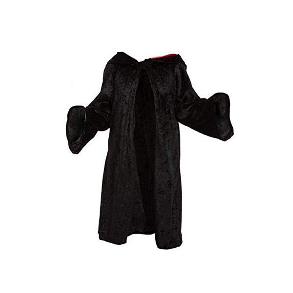 Fancy Dress Costume Sorcier pour Enfants: Cape sorcière + Baguette Magique + Cravate Scolaire + Lunettes Noires Rondes Moyen 