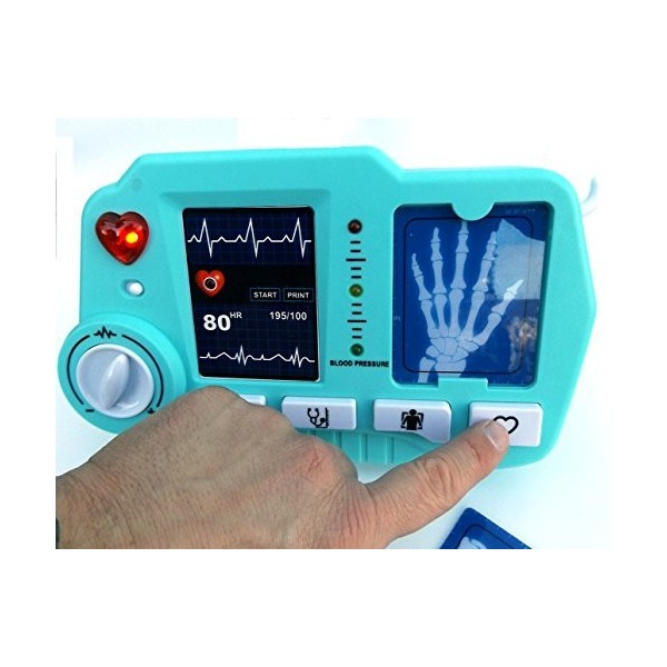 Brigamo Jouet ECG - et appareil à rayons X avec fonction réaliste - ne doit manquer dans aucun coffret de médecin jouet